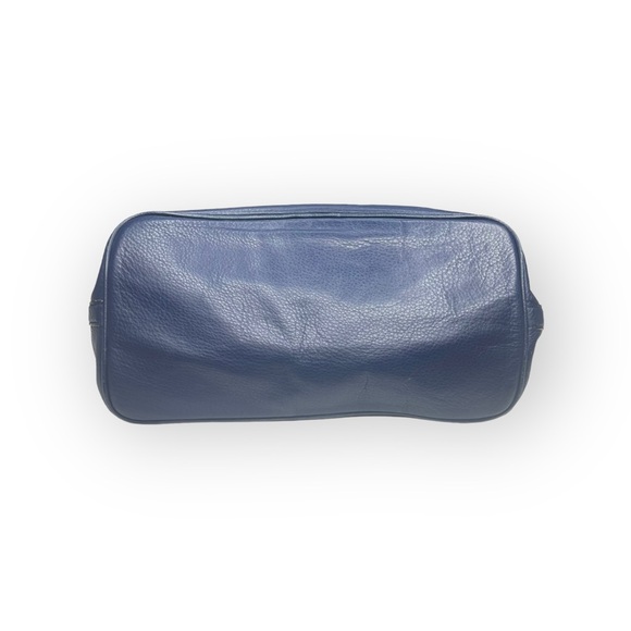 Michael Kors 𖦹 MK Perforated Logo Grab Bag Handbag 𖦹 Navy Pebbled Leather 𖦹 - Picture 5 of 17